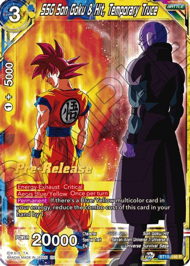 SSG Son Goku & Hit, Temporary Truce (BT15-146) [Saiyan Showdown Prerelease Promos] | Mindsight Gaming