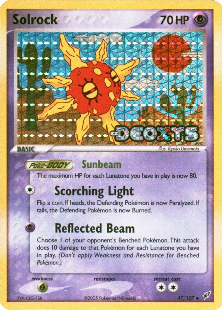 Solrock (47/107) (Stamped) [EX: Deoxys] | Mindsight Gaming