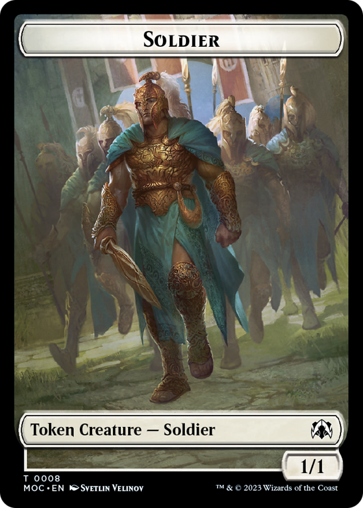 Soldier // Insect Double-Sided Token [March of the Machine Commander Tokens] | Mindsight Gaming