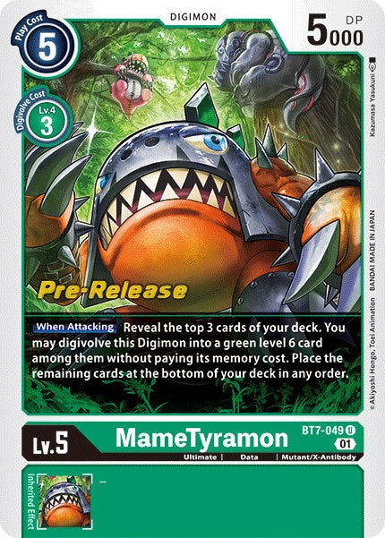 MameTyramon [BT7-049] [Next Adventure Pre-Release Cards] | Mindsight Gaming