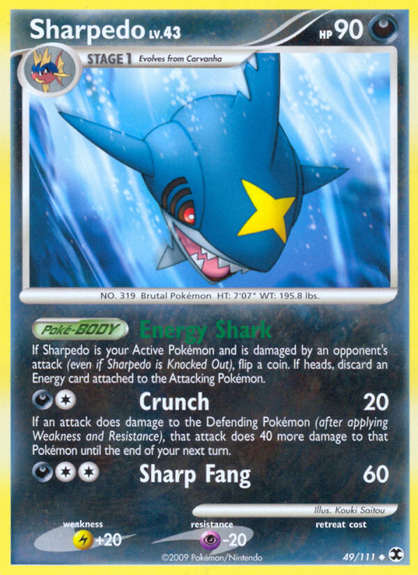 Sharpedo (49/111) [Platinum: Rising Rivals] | Mindsight Gaming