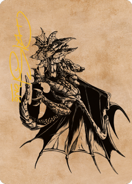 Ancient Copper Dragon Art Card (52) (Gold-Stamped Signature) [Commander Legends: Battle for Baldur's Gate Art Series] | Mindsight Gaming