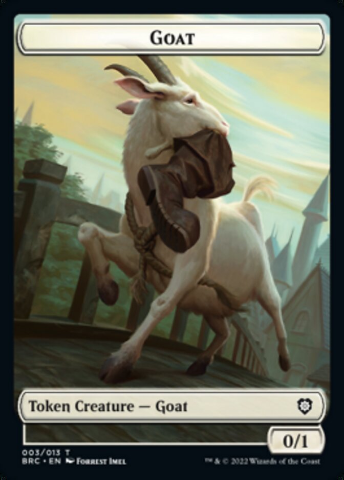 Construct (008) // Goat Double-Sided Token [The Brothers' War Commander Tokens] | Mindsight Gaming