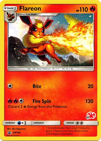 Flareon (SM186) (Charizard Stamp #27) [Battle Academy 2020] | Mindsight Gaming