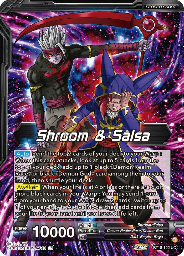 Shroom & Salsa // Demon God Shroom & Salsa, Deadly Genius (BT18-122) [Dawn of the Z-Legends Prerelease Promos] | Mindsight Gaming