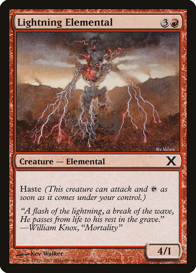 Lightning Elemental [Tenth Edition] | Mindsight Gaming