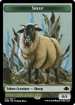Sheep Token [Dominaria Remastered Tokens] | Mindsight Gaming