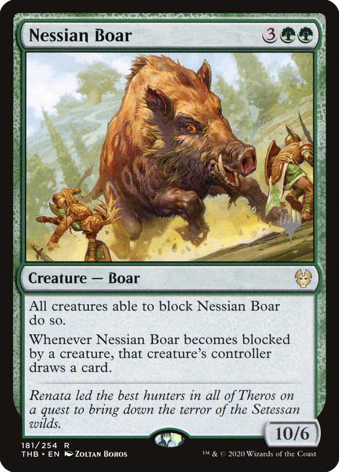 Nessian Boar (Promo Pack) [Theros Beyond Death Promos] | Mindsight Gaming