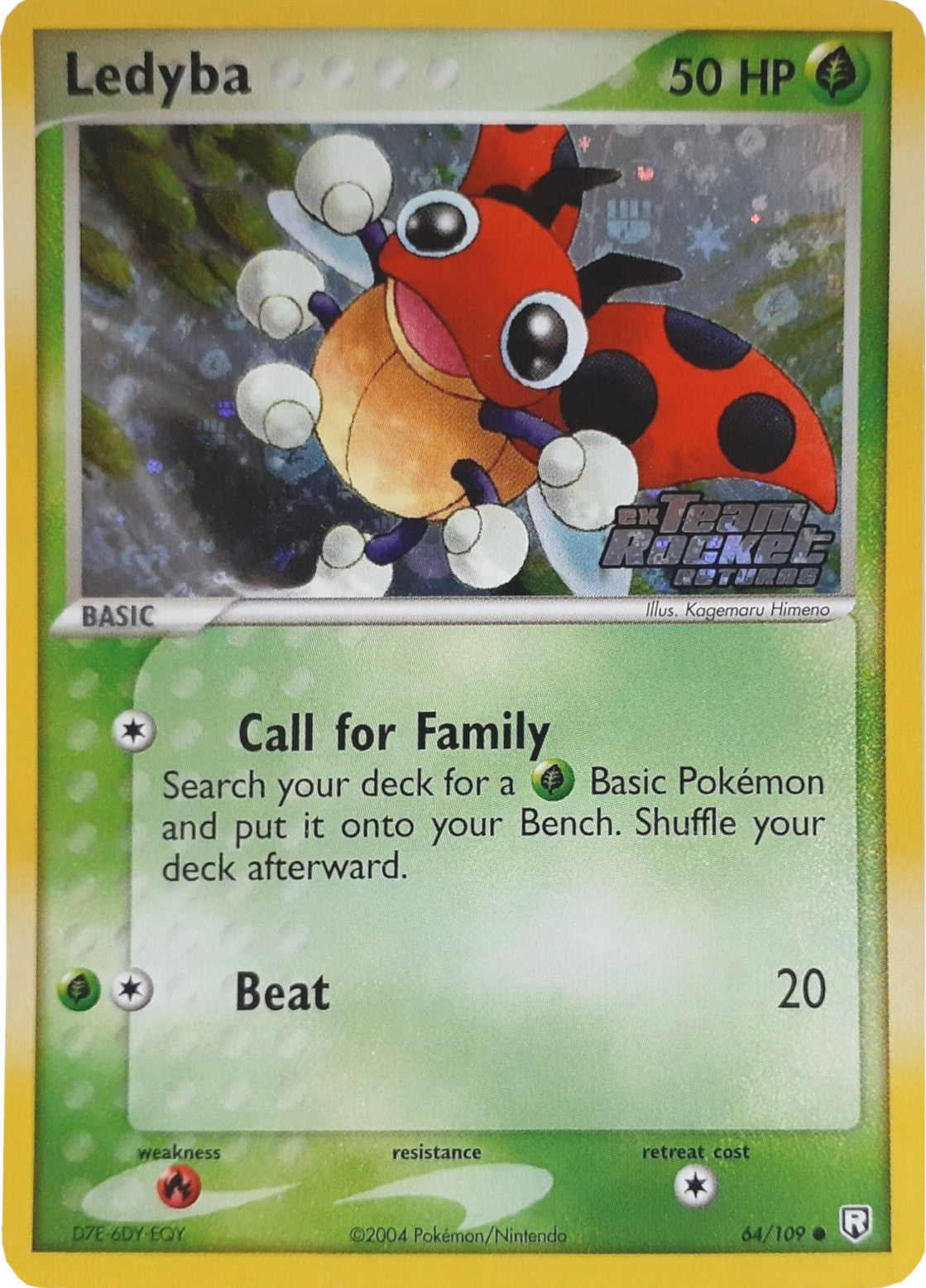 Ledyba (64/109) (Stamped) [EX: Team Rocket Returns] | Mindsight Gaming