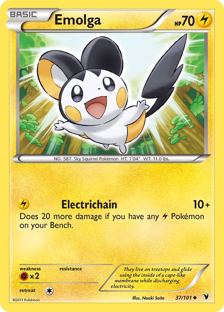 Emolga (37/101) [Black & White: Noble Victories] | Mindsight Gaming