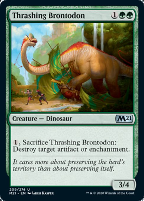 Thrashing Brontodon [Core Set 2021] | Mindsight Gaming