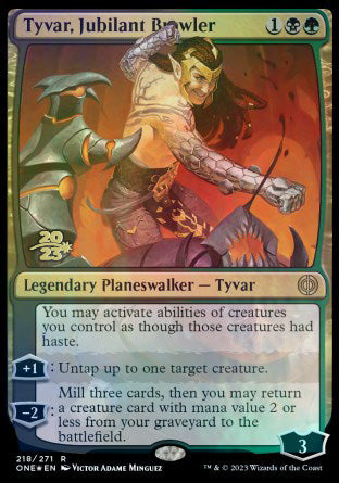 Tyvar, Jubilant Brawler [Phyrexia: All Will Be One Prerelease Promos] | Mindsight Gaming