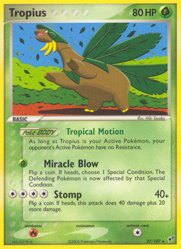 Tropius (27/107) [EX: Deoxys] | Mindsight Gaming