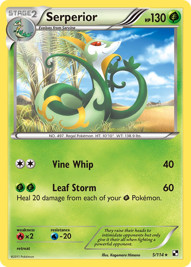 Serperior (5/114) (Cracked Ice Holo) (Theme Deck Exclusive) [Black & White: Base Set] | Mindsight Gaming