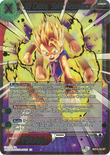 SS Cabba, Spirit Resonance (Gold Stamped) (SD15-02) [Cross Spirits] | Mindsight Gaming