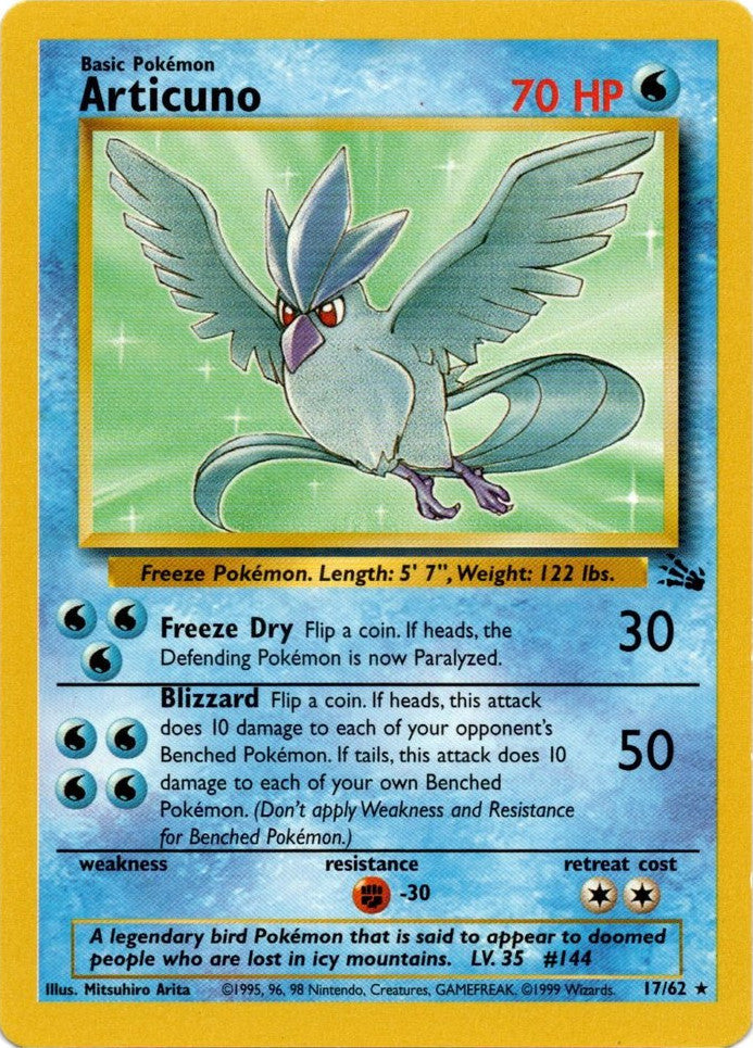 Articuno (17/62) [Fossil Unlimited] | Mindsight Gaming