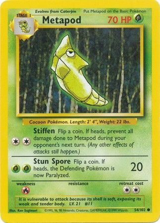 Metapod (54/102) [Base Set Unlimited] | Mindsight Gaming