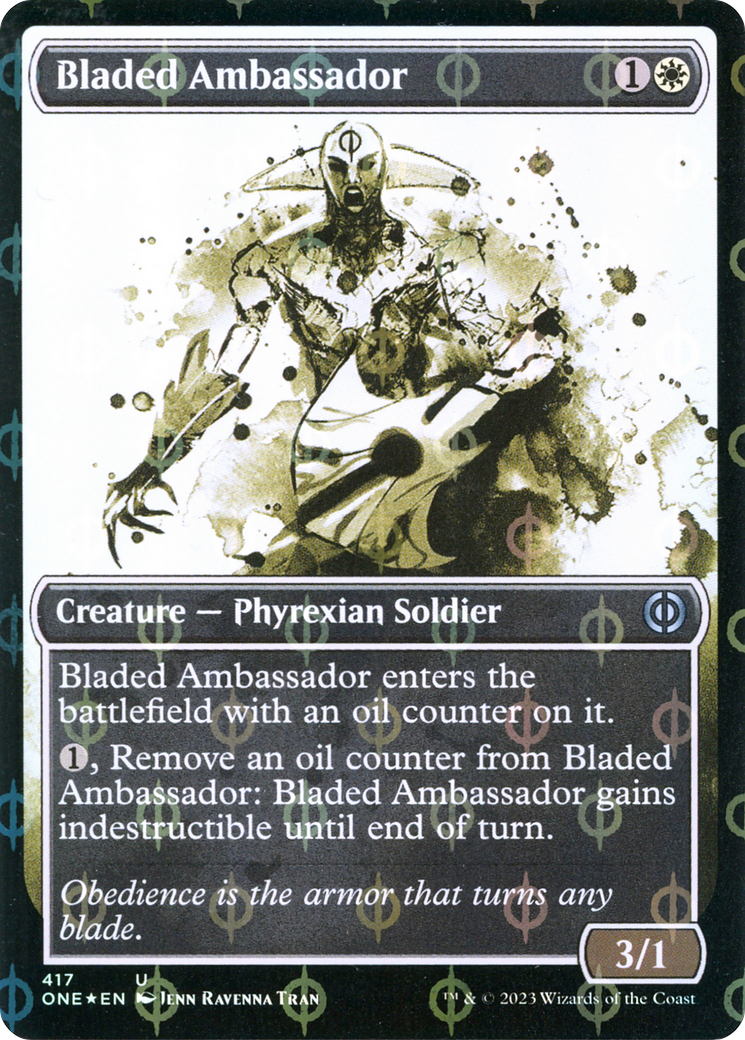 Bladed Ambassador (Showcase Ichor Step-and-Compleat Foil) [Phyrexia: All Will Be One] | Mindsight Gaming