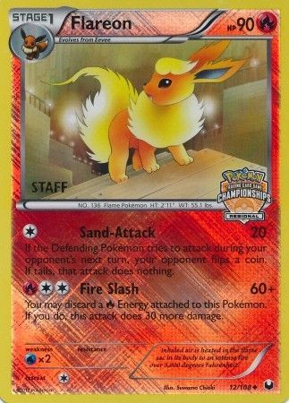 Flareon (12/108) (Regional Championship 2013 Promo Staff) [Black & White: Dark Explorers] | Mindsight Gaming