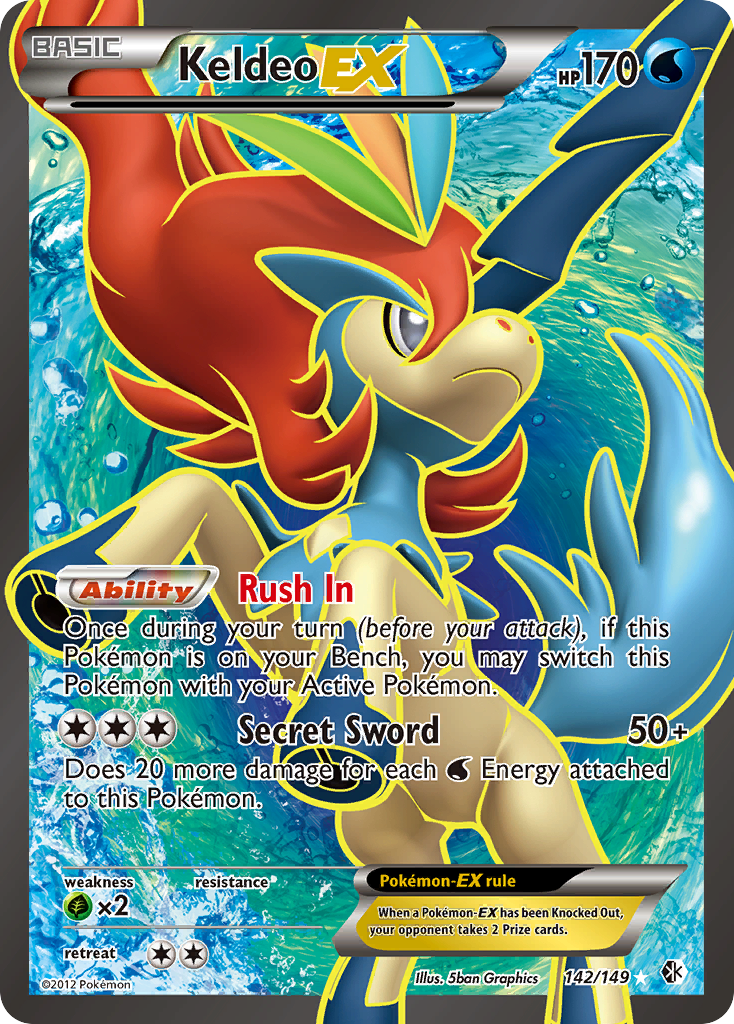 Keldeo EX (142/149) [Black & White: Boundaries Crossed] | Mindsight Gaming