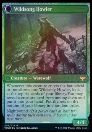 Howlpack Piper // Wildsong Howler [Innistrad: Crimson Vow Prerelease Promos] | Mindsight Gaming