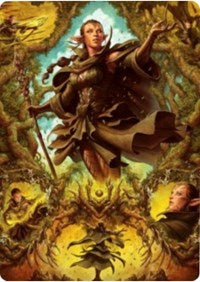 Nissa of Shadowed Boughs 2 Art Card [Zendikar Rising Art Series] | Mindsight Gaming