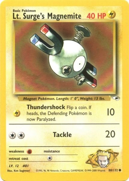 Lt. Surge's Magnemite (80/132) [Gym Heroes Unlimited] | Mindsight Gaming