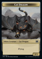 Cat Dragon // Treasure Double-sided Token [Double Masters 2022 Tokens] | Mindsight Gaming