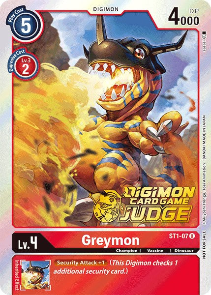 Greymon [ST1-07] (Judge Pack 1) [Starter Deck: Gaia Red Promos] | Mindsight Gaming