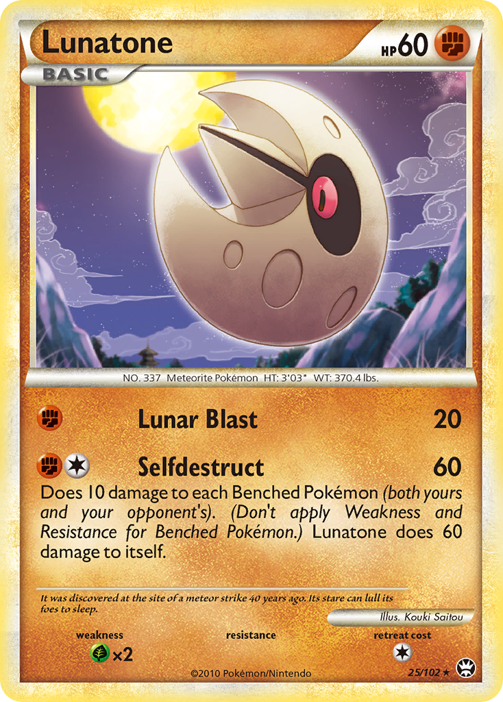 Lunatone (25/102) [HeartGold & SoulSilver: Triumphant] | Mindsight Gaming