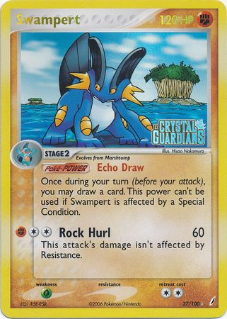 Swampert (27/100) (Stamped) [EX: Crystal Guardians] | Mindsight Gaming