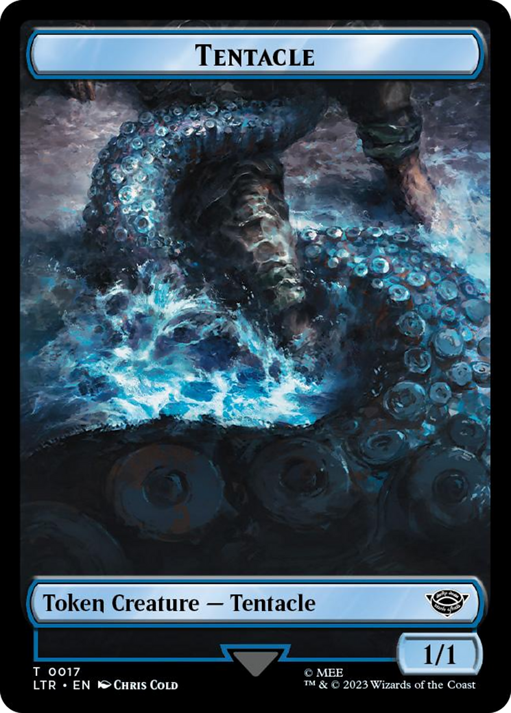 Tentacle // Food (0022) Double-Sided Token (Surge Foil) [The Lord of the Rings: Tales of Middle-Earth Tokens] | Mindsight Gaming