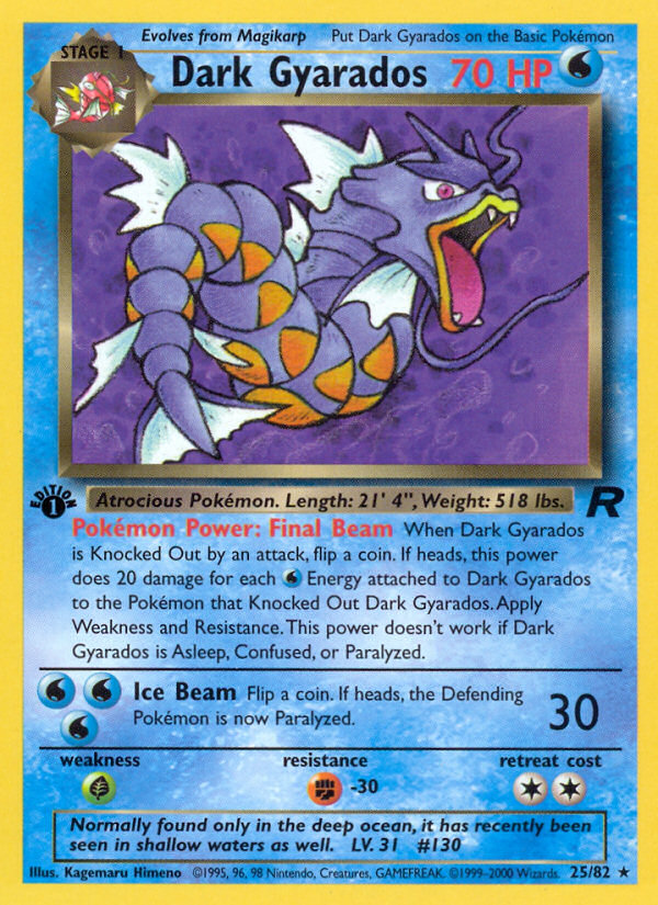 Dark Gyarados (25/82) [Team Rocket 1st Edition] | Mindsight Gaming