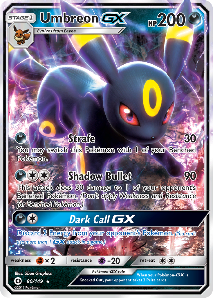 Umbreon GX (80/149) [Sun & Moon: Base Set] | Mindsight Gaming