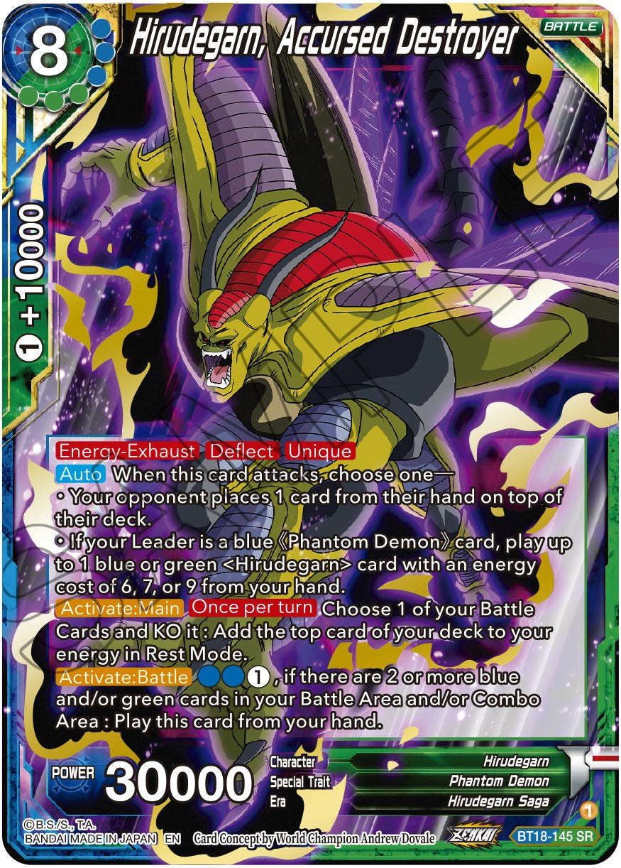 Hirudegarn, Accursed Destroyer (BT18-145) [Dawn of the Z-Legends] | Mindsight Gaming