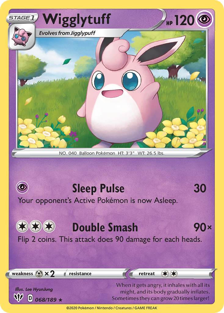 Wigglytuff (068/189) [Sword & Shield: Darkness Ablaze] | Mindsight Gaming