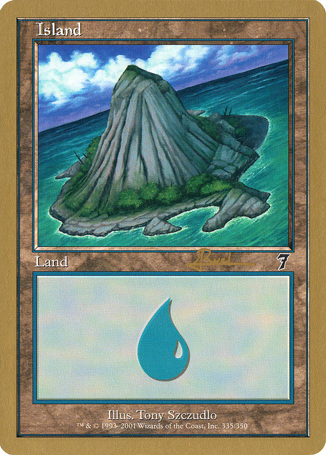 Island (ar335) (Antoine Ruel) [World Championship Decks 2001] | Mindsight Gaming