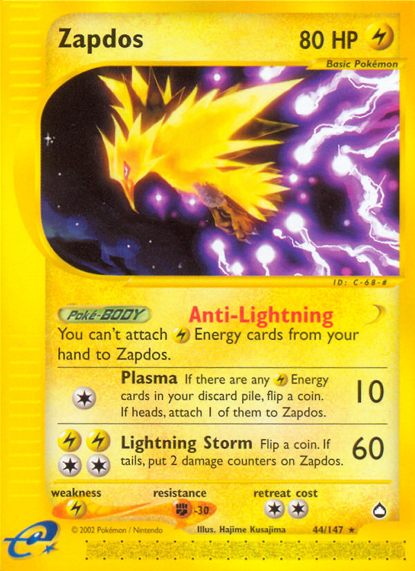 Zapdos (44/147) [Aquapolis] | Mindsight Gaming