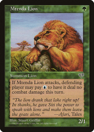 Mtenda Lion [Mirage] | Mindsight Gaming