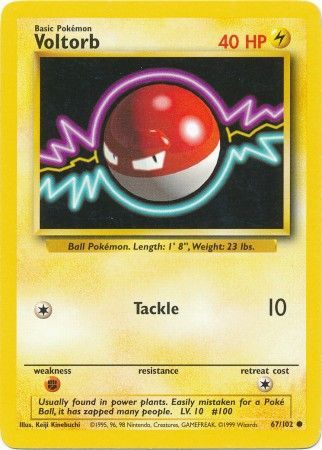 Voltorb (67/102) [Base Set Unlimited] | Mindsight Gaming