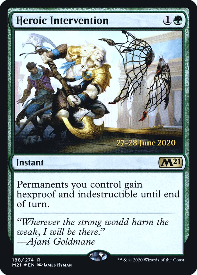 Heroic Intervention  [Core Set 2021 Prerelease Promos] | Mindsight Gaming