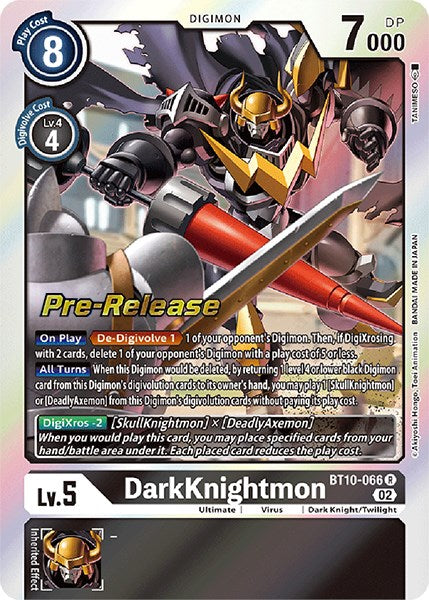 DarkKnightmon [BT10-066] [Xros Encounter Pre-Release Cards] | Mindsight Gaming