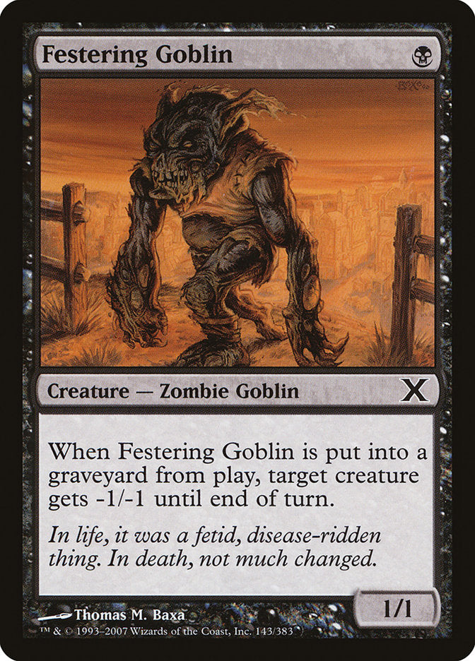 Festering Goblin [Tenth Edition] | Mindsight Gaming