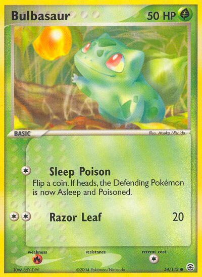 Bulbasaur (54/112) [EX: FireRed & LeafGreen] | Mindsight Gaming