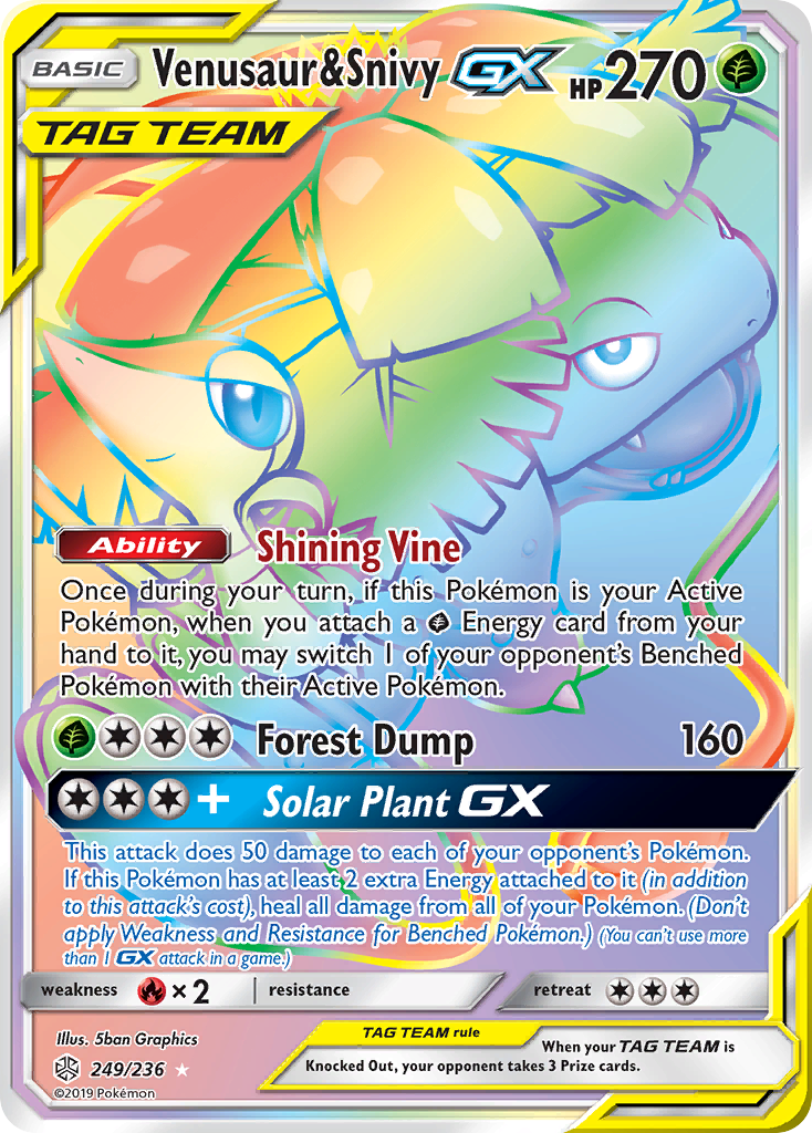 Venusaur & Snivy GX (249/236) [Sun & Moon: Cosmic Eclipse] | Mindsight Gaming