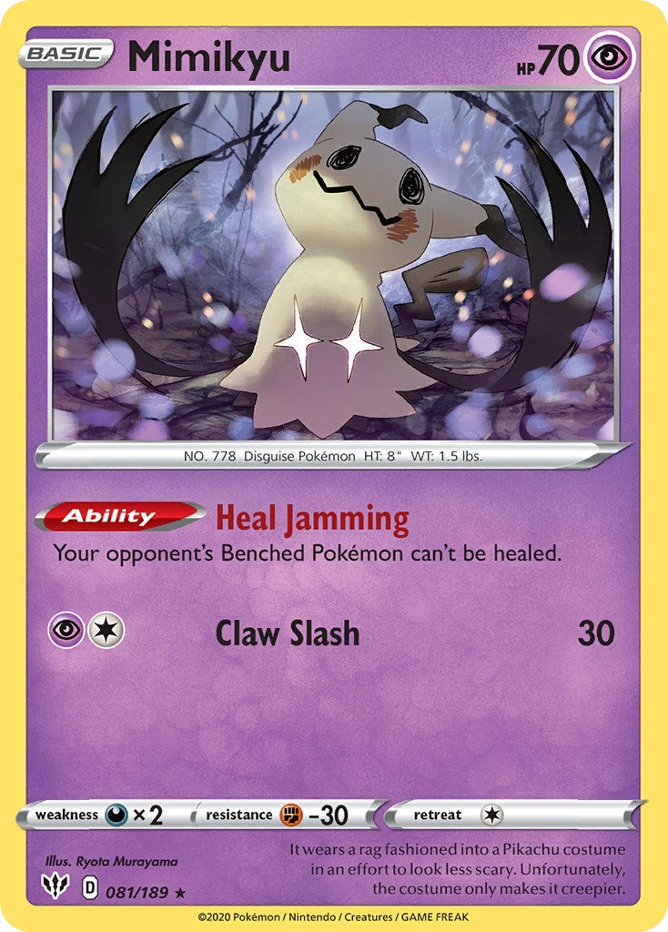 Mimikyu (081/189) (Cosmos Holo) [Sword & Shield: Darkness Ablaze] | Mindsight Gaming