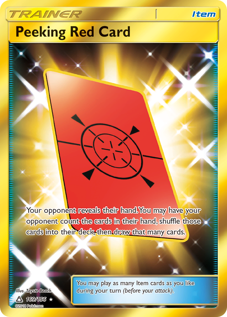 Peeking Red Card (169/156) [Sun & Moon: Ultra Prism] | Mindsight Gaming