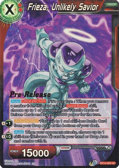 Frieza, Unlikely Savior (BT14-003) [Cross Spirits Prerelease Promos] | Mindsight Gaming