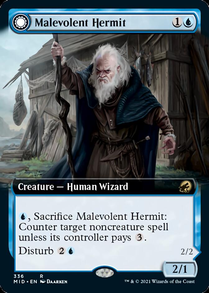 Malevolent Hermit // Benevolent Geist (Extended) [Innistrad: Midnight Hunt] | Mindsight Gaming