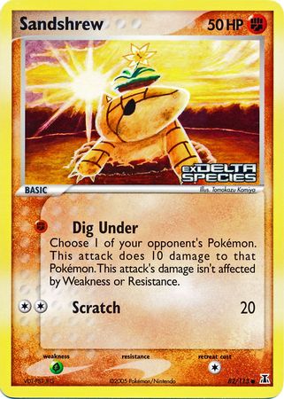 Sandshrew (82/113) (Stamped) [EX: Delta Species] | Mindsight Gaming